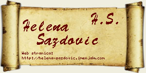 Helena Sazdović vizit kartica